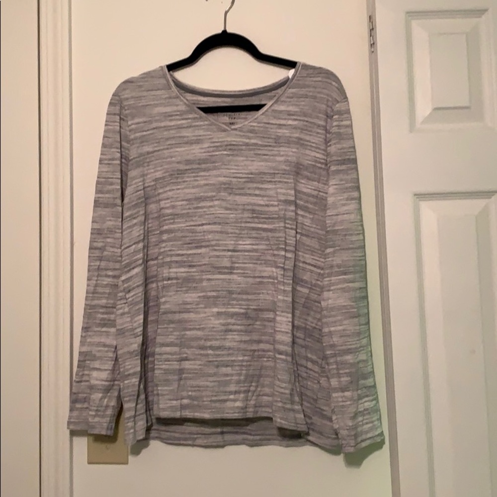 Grey and white shirt